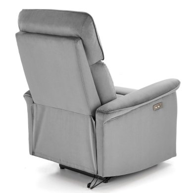 Кресло мягкое раскладное с реклайнером Halmar SEMIR Welur Пепельный V-CH-SEMIR-FOT-POPIELATY фото - 6