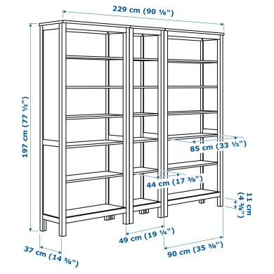 IKEA Стеллаж HEMNES Белый (ИКЕА ХЕМНЭС) 79231154 фото - 4