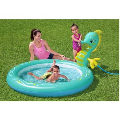 Надувний дитячий басейн Bestway 53114 188х160х86 см Блакитний BES53114 фото - 4