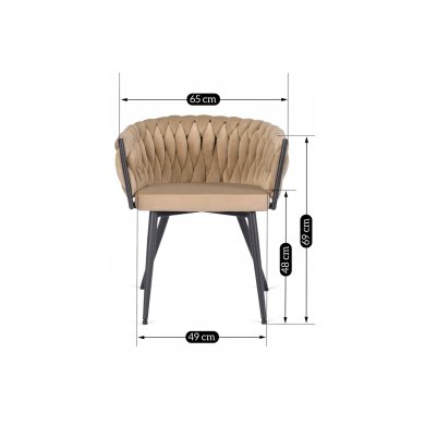 Обеденный стул Mebel Elit EMPOLI Welur Бежевый - 12 Обеденный стул Mebel Elit EMPOLI Welur Бежевый ME.EMPOLI/BZ/V/K фото - 12