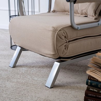 Кресло мягкое раскладное Mebel Elit BART Бежевый ME.BART/BZ/T/FW фото - 11