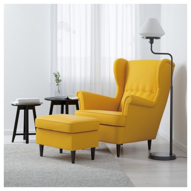 IKEA Крісло м'яке STRANDMON Жовтий (ИКЕА СТРАНДМОН) 90361894 фото - 7