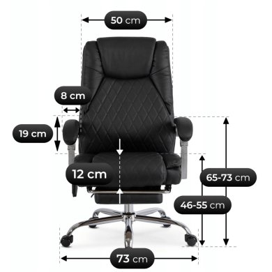 Масажне офісне крісло Mebel Elit GIORGIO Чорний ME.GIORGIO/CZ/E/FO фото - 15