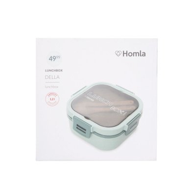 Ланч-бокс з столовими приборами Homla DELLA 1,2 л Зелений 218079 фото - 5