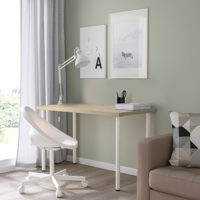 IKEA Письменный стол MITTCIRKEL/ADILS Белый (ИКЕА МИТЦИРКЕЛЬ/АДИЛЬС) 29508668 фото - 4