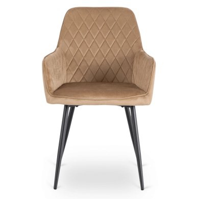 Обідній стілець Mebel Elit BRESSO Welur Бежевий ME.BRESSO/BZ/CZ/V/K фото - 2