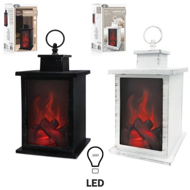 Светодиодный фонарь с эффектом камина Chomik 140x140x245 мм | Белый SOL6571/white фото - 2