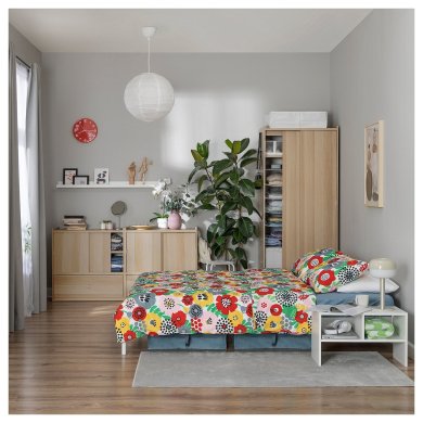 IKEA Комплект постельного белья BRUKSVARA 150х200 см Принт (ИКЕА БРУКСВАРА) 70573825 фото - 8
