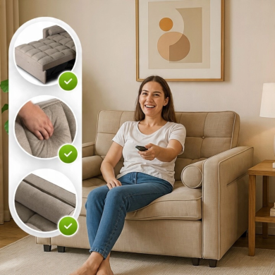 Крісло м'яке розкладне Mebel Elit CORRA Бежевий ME.CORRA/CBZ/T/SOF фото - 13