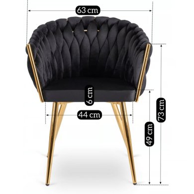 Обідній стілець Mebel Elit CAPI Welur Чорний ME.CAPI/CZ/ZL/V/K фото - 11