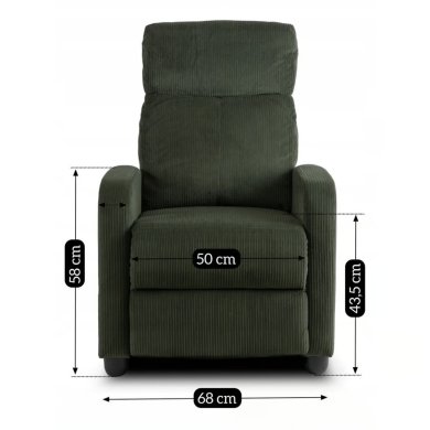 Кресло мягкое раскладное с реклайнером Mebel Elit DANNY Velvet Зеленый ME.DANNY/Z/SZTR/FW фото - 13