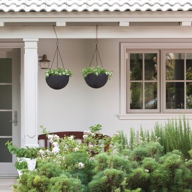 Подвесной горшок Keter Rattan Style Hanging | Антрацит 253845 фото - 3