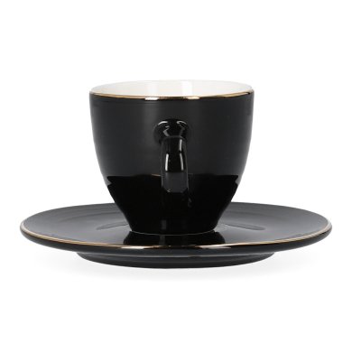 Чашка с блюдцем Homla ELLIE 90 мл | Черный 159549 фото - 4