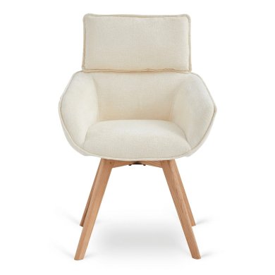 Обідній стілець поворотний Mebel Elit DIAS Boucle Кремовий ME.DIAS/KR/TB/K фото - 2