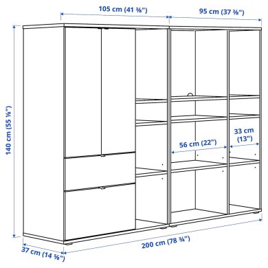 IKEA Стеллаж VIHALS Белый (ИКЕА ВИХАЛС) 79440614 фото - 7