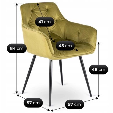 Обеденный стул Mebel Elit MODESTO Welur Фисташковый ME.MODESTO/CU/CZ/V/K фото - 10