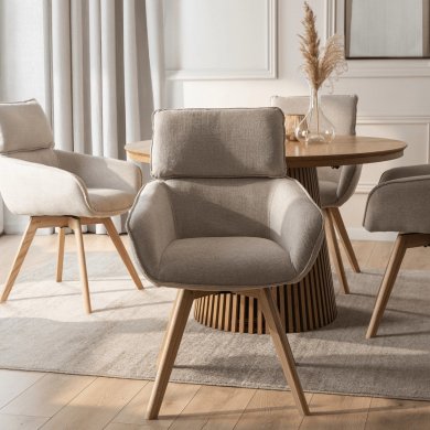 Обеденный стул поворотный Mebel Elit DIAS Бежевый ME.DIAS/BZ/T/K фото - 6