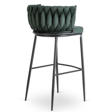 Барний стілець Mebel Elit FLORES Welur Зелений ME.FLORES/Z/CZ/V/H фото - 3