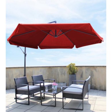 Садова парасоля з чохлом Garden Line BANANA 300 см Червоний GAO9832 фото - 2