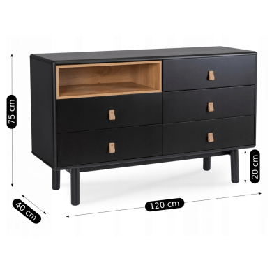 Комод Mebel Elit NAOMI Черный - 6 Комод Mebel Elit NAOMI Черный ME.NAOMI/CZ/KOM фото - 6