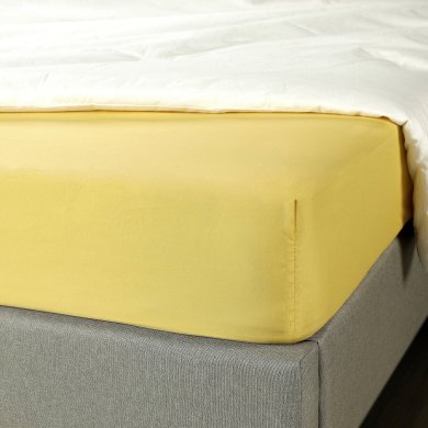 Простирадла на резинці BRUKSVARA 140х200 см Жовтий - 4 IKEA Простирадла на резинці BRUKSVARA 140х200 см Жовтий (ИКЕА БРУКСВАРА) 90574602 фото - 4