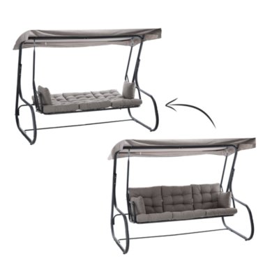 Садовые качели Garden Line 215x130x175 см Серый KRE3125
