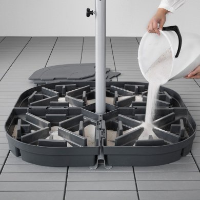 IKEA Садовый зонт с основой HOGON 270 см Белый (ИКЕА ХОГОН) 19321001 фото - 8