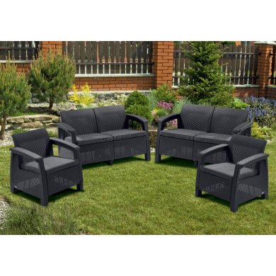 Комплект садовой мебели Keter CORFU REST Графит 241725 фото - 4