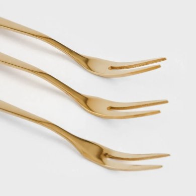Набор закусочных вилок Homla STILO 3 шт Золотой - 2 Набор закусочных вилок Homla STILO 3 шт Золотой 237435 фото - 2