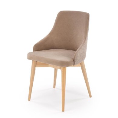 Обеденный стул поворотный Halmar MALAGA Бежевый V-PL-N-MALAGA-MAVEL38/STELAR16 фото - 3