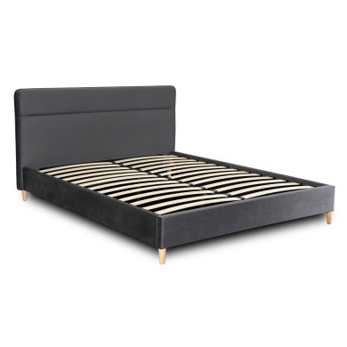 Кровать Mebel Elit NICEA Welur 160x200 см Серый - 2 Кровать Mebel Elit NICEA Welur 160x200 см Серый ME.NICEA/160/P/V/LOZ фото - 2