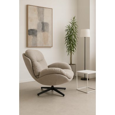 Крісло м'яке поворотне Kontrast MILO 3D Сірий 5.01.84779 фото - 10