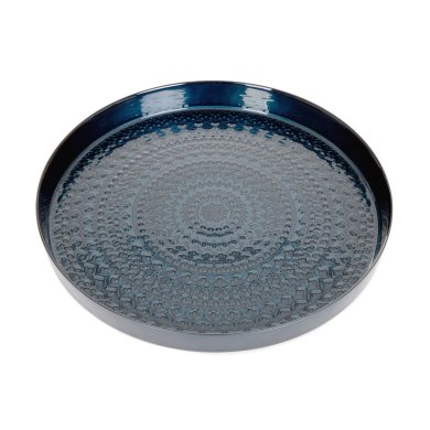 Декоративний піднос Homla ASALI 33 см Синій - 2 Декоративний піднос Homla ASALI 33 см Синій 217722 фото - 2