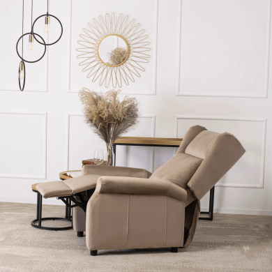 Кресло мягкое раскладное с реклайнером Mebel Elit SIMON Бежевый - 11 Кресло мягкое раскладное с реклайнером Mebel Elit SIMON Бежевый ME.SIMON/BZ/V/FW фото - 11