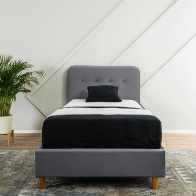 Кровать Mebel Elit DENNIS Welur 90x200 см Темно-серый - 5 Кровать Mebel Elit DENNIS Welur 90x200 см Темно-серый ME.DENNIS/90/CP/V/LOZ фото - 5