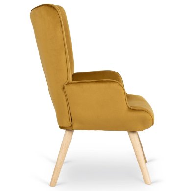 Кресло мягкое с подставкой Mebel Elit LOZANO Welur Горчичный ME.LOZANO/CU/DK/V/FW фото - 6