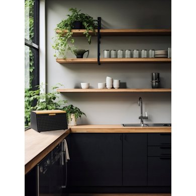 Хлібниця Chomik HIBISCO Чорний - 4 Хлібниця Chomik HIBISCO Чорний NEL8879 фото - 4