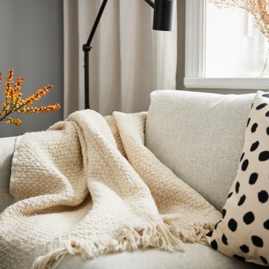 IKEA Плед LAPPTAG 130х170 см Бежевий (ИКЕА ЛАППТАГ) 10572206 фото - 7