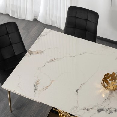 Раскладной обеденный стол Mebel Elit IBIZA Marmur Белый ME.IBIZA/B/ZL/S160-240 фото - 7