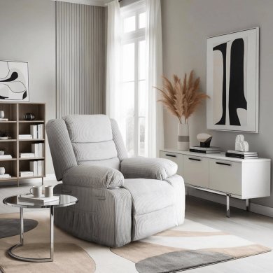 Кресло мягкое раскладное с реклайнером Mebel Elit ARTURO Velvet Серый ME.ARTURO/P/SZTR/FW фото - 12