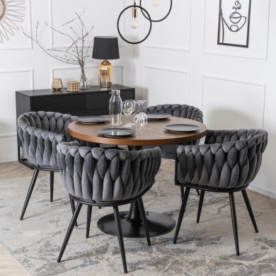 Обеденный стул Mebel Elit ELENA Welur Серый ME.ELENA/P/V/K фото - 6