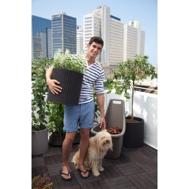 Набір кашпо для квітів Keter Cylinder Planters S/M/L | Коричневий 220455 фото - 4