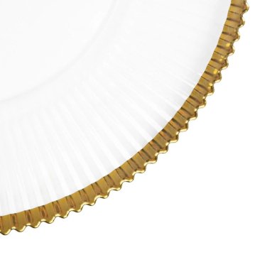 Сервировочная тарелка Homla GOLDEN RANT 33 см Прозрачный 229194 фото - 3