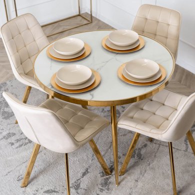 Обідній стілець Mebel Elit DEVI Welur Кремовий - 6 Обідній стілець Mebel Elit DEVI Welur Кремовий ME.DEVI/KR/ZL/V/K фото - 6