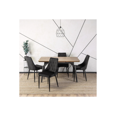 Обідній стілець Mebel Elit CORK Welur Чорний ME.CORK/CZ/V/K фото - 6