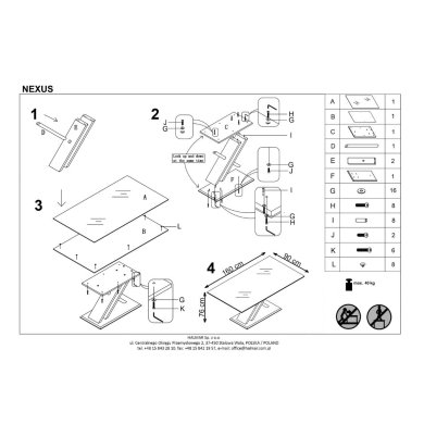 Обеденный стол Halmar NEXUS Белый V-CH-NEXUS-ST фото - 3