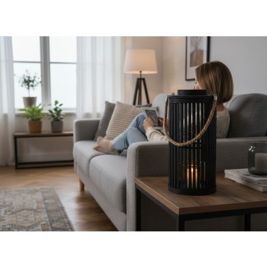 Подсвечник-фонарь Garden Line 20x40 см Черный ILS1333 фото - 2