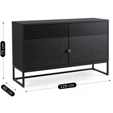 Комод Mebel Elit BRENEIS Черный - 6 Комод Mebel Elit BRENEIS Черный ME.BRENEIS/CZ/CZ/KOM фото - 6