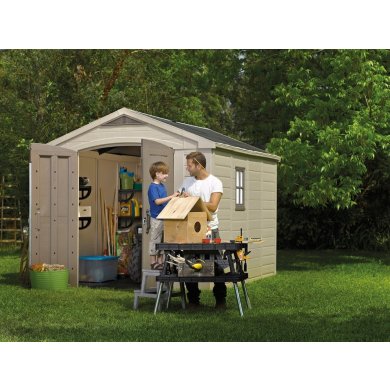 Садовый домик Keter FACTOR 257х331х243 см Бежевый 230454-1 фото - 8