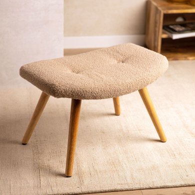 Подставка для ног Homla MOSS TEDDY BOUCLE Бежевый 213794 фото - 5